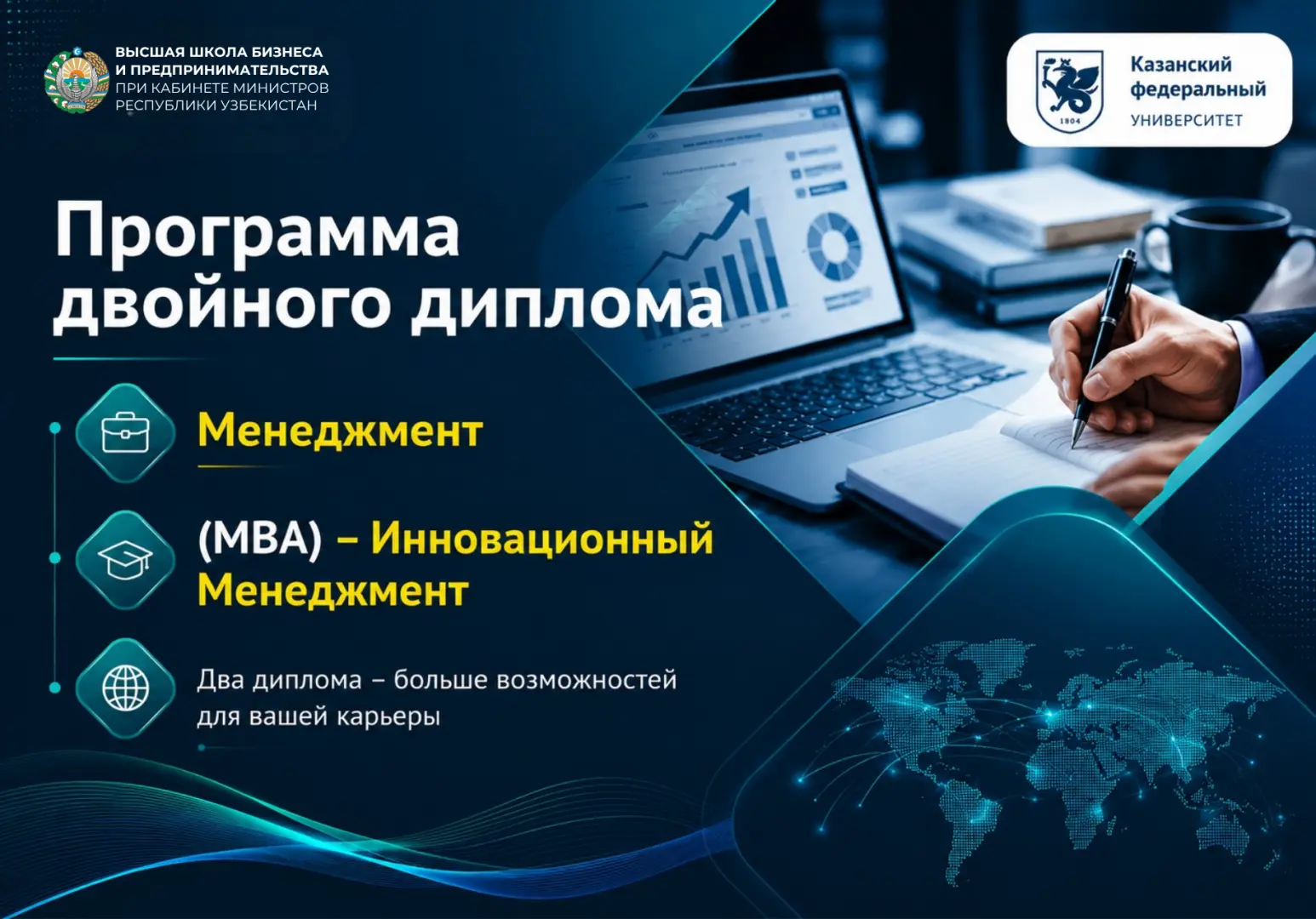 Xalqaro ikki diplom: MBA "Innovatsion menejment" (QFU)